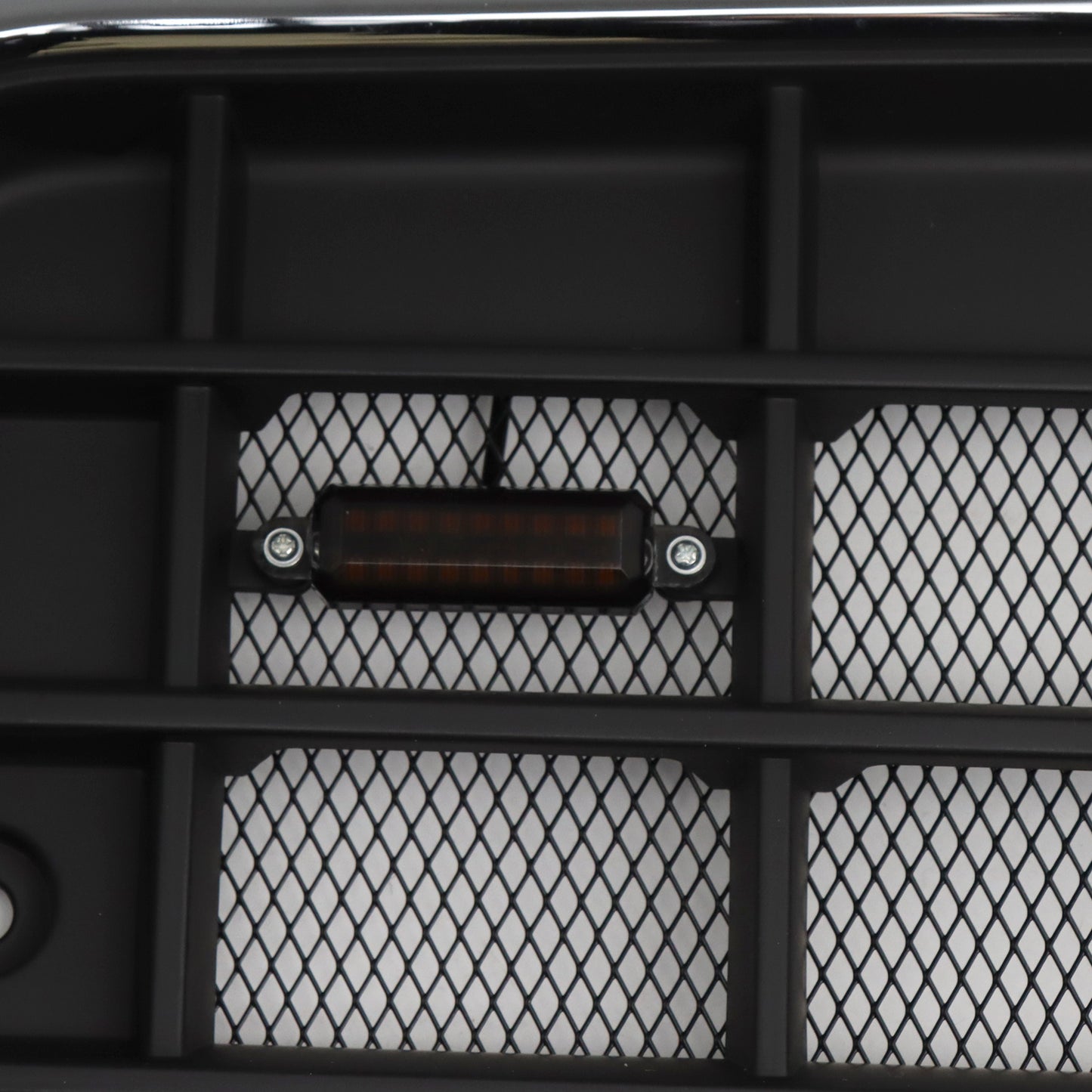 For 2004-2017 Volvo VNL Black Chrome Front Grille W, Lights Grill W,BugScreen