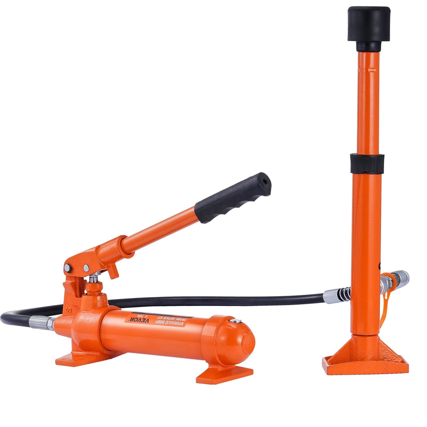 4 Ton 8800 LBS Porta Power, Portable Hydraulic Ram With 3.9 Ft 1.2 M Oil Hose, Auto Body Frame Repair Kit With Storage Case For Car Repair, Truck, Farm