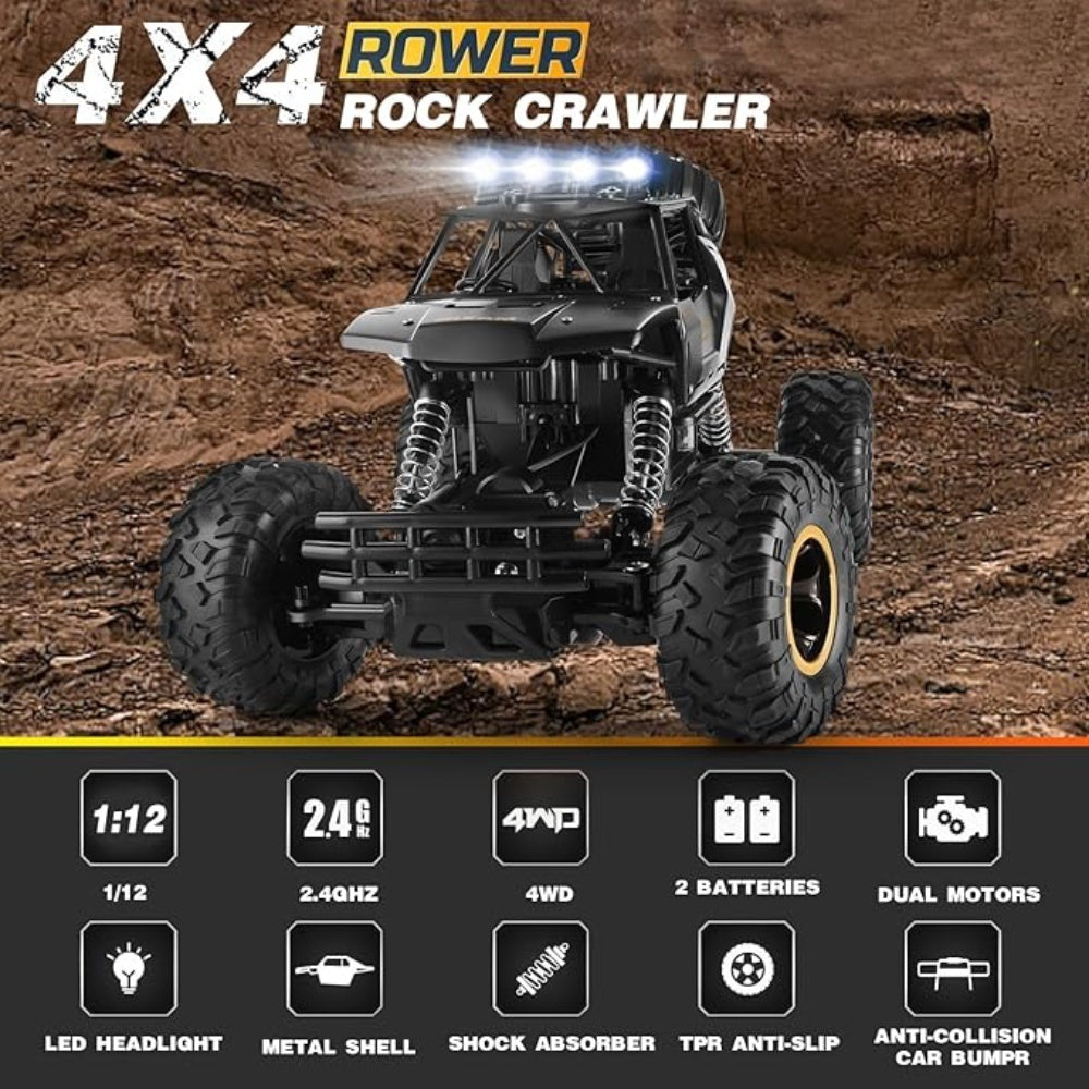 2025 NEW 4DRC Rc Car  Rock Crawler Rechargeable Off Road Truck 4WD , Metal Shell LED Headlights RC Remote Control Off Road Car Truck,Logistics Is Randomly Sent By UPS,USP.