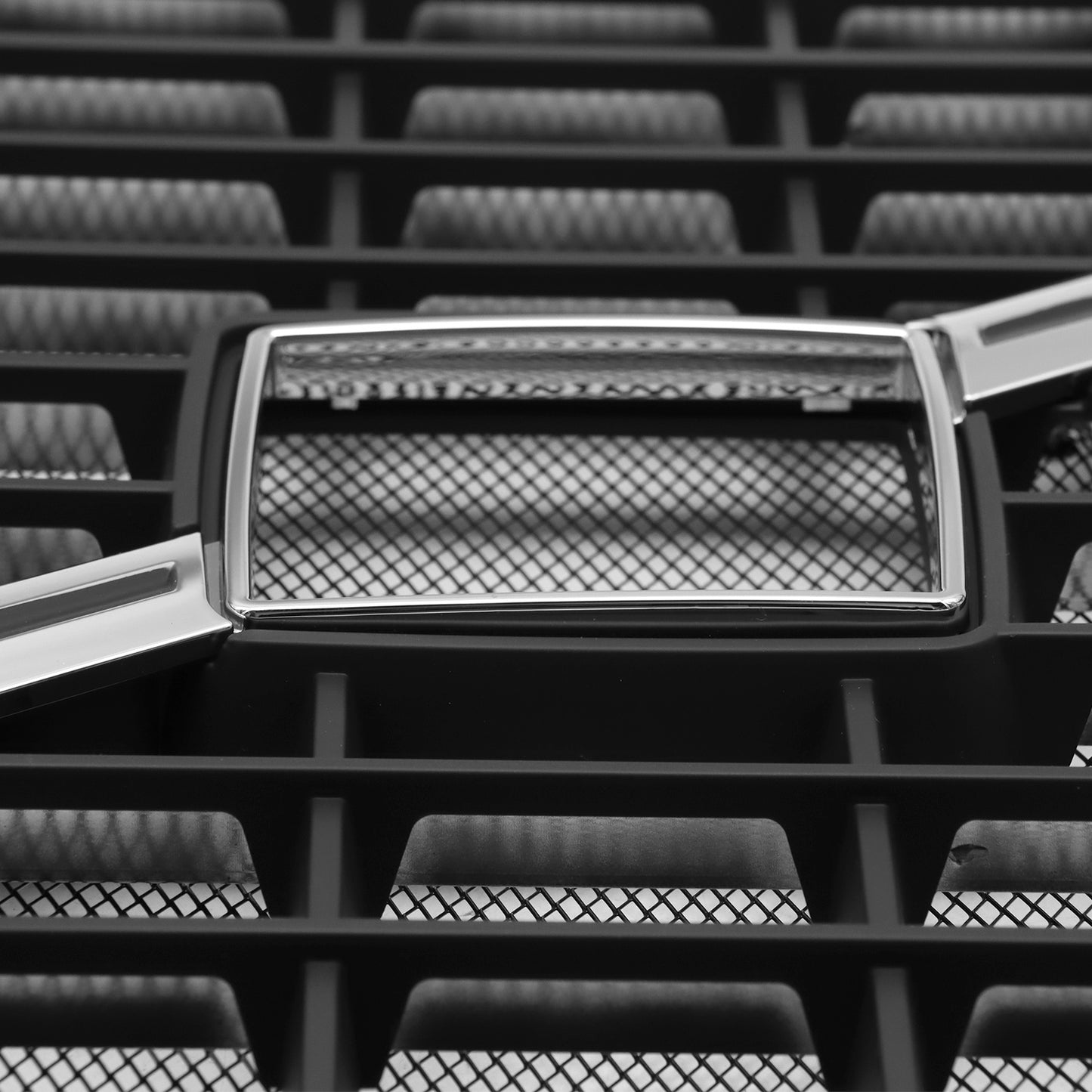 For 2004-2017 Volvo VNL Black Chrome Front Grille W, Lights Grill W,BugScreen