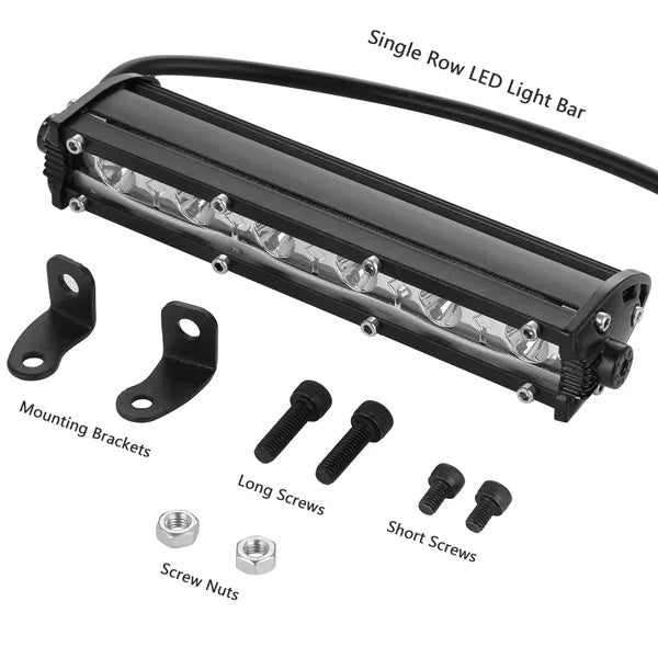 Light Bar Single Row Offroad Spot Lights 18W Ultra Slim Straight