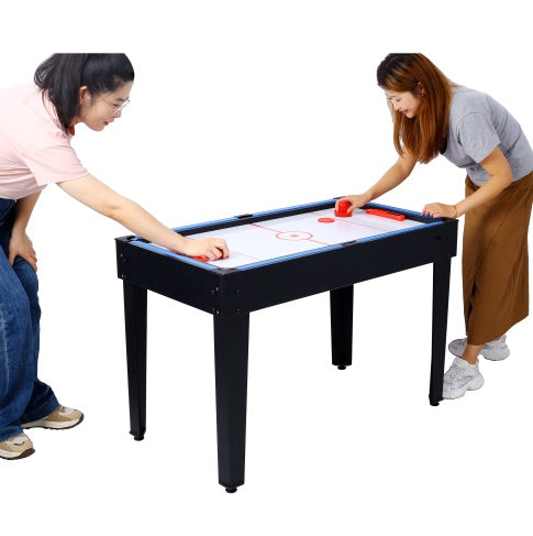 5-in-1 Multi-Game Table - Billiards, Push Hockey  Foosball  Ping Pong, And Basketball Black Blue